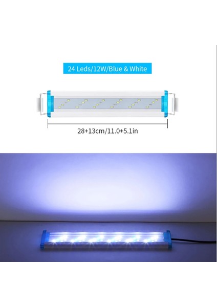 SZD-B30BW Stili Ultra Ince Akvaryum Mavi ve Beyaz Aydınlatma LED Işık Peyzaj Ekolojik Tank Raf Işıkları Besktop Balık Tankı Su Lambası (Yurt Dışından) fiyatları