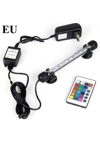 19CM Ab Tarzı Balık Tankı Işık LED Uzaktan Kumanda Renk Değişikliği Balık Tankı Lambası Rgb Abd Ab Tak Dalgıç Balık Tankı Işık IP68 Su Geçirmez (Yurt Dışından)