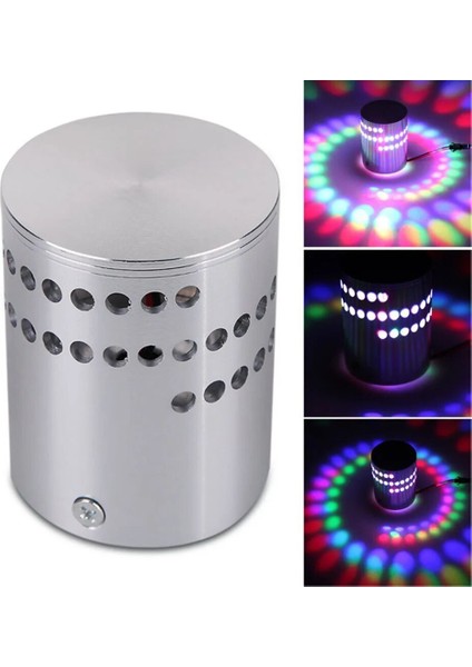 Gümüş Tarzı Rgb Spiral Delik LED Duvar Işık Efekti Duvar Lambası Uzaktan Kumanda ile Parti Bar Lobisi Için Renkli Wandlamp Ktv Ev Dekorasyonu (Yurt Dışından)