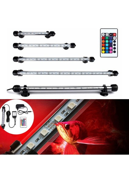 29CM Ab Tarzı Balık Tankı Işık LED Uzaktan Kumanda Renk Değişikliği Balık Tankı Lambası Rgb Abd Ab Tak Dalgıç Balık Tankı Işık IP68 Su Geçirmez (Yurt Dışından)
