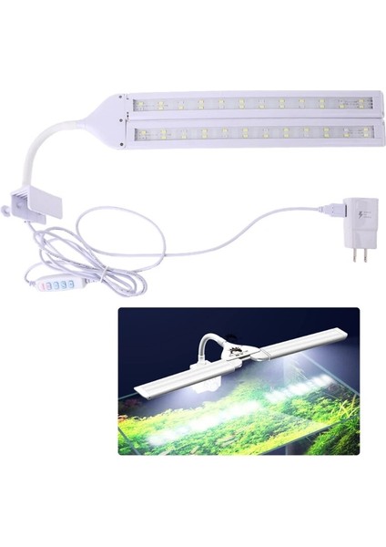 Abd Fiş Stili C Stili Ayarlanabilir Balık Tankı Dört Sıralı Işıklar LED Akvaryum Klipsli Aydınlatma Lambası Euus Plug (Yurt Dışından)