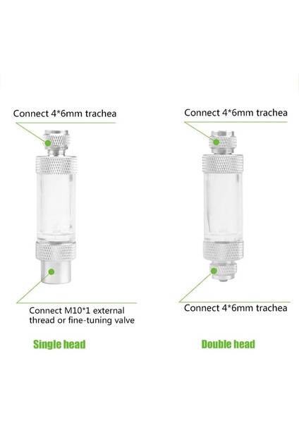 Çift Kafa Stili D0AC Tek Çift Kafa Balık Tankı Co2 Kabarcık Sayacı Akvaryum Için Hava Pompası Aksesuarı Çek Valf-Regülatör Difüzör Reaktör (Yurt Dışından) fırsatları