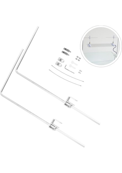 Gümüş Tarzı 1 Takım Pratik Akvaryum Hafif Raf Evrensel Balık Tankı Asma Braketi Gümüş (Yurt Dışından)