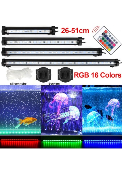 26CM 9leds Ingiltere Fiş Stili Usukeu Uzaktan Kumanda Akvaryum Işığı cm Rgb LED Sualtı Hava Kabarcık Lambası Su Geçirmez Dalgıç Renkli Işık D30 (Yurt Dışından) fiyatları