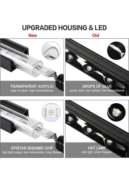 26CM 9leds Ingiltere Fiş Stili Usukeu Uzaktan Kumanda Akvaryum Işığı cm Rgb LED Sualtı Hava Kabarcık Lambası Su Geçirmez Dalgıç Renkli Işık D30 (Yurt Dışından) indirimleri