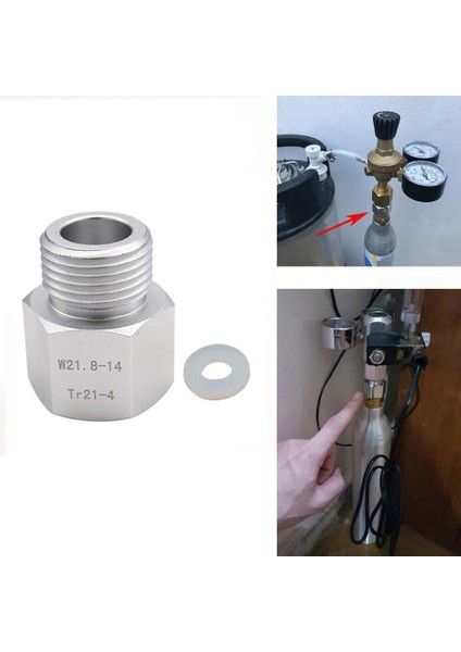 Tank Adaptörü Alüminyum Sodastream Co2 Adaptörü W21.8 Akvaryum Balıkları Tankhome Brew Beer Barrel Tank Regülatörü Akvaryum Aksesuarları (Yurt Dışından)