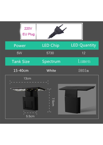 X3 Eu-Fiş Stili Akvaryum Işığı Balık Tankı Için Dikilmiş Akvaryum Akvaryum Için LED Işık LED Aydınlatma Sis Önleyici Klipsli Luces Işıkları Lambası (Yurt Dışından) fiyatları