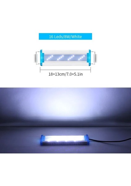18 cm Beyaz Işık Stili Akvaryum Peyzaj Lambası Ultra Ince Akvaryum LED Lamba Akvaryum Lambası Saf Beyaz Işık Aydınlatma Lambası Braket Lambası (Yurt Dışından) fiyatları