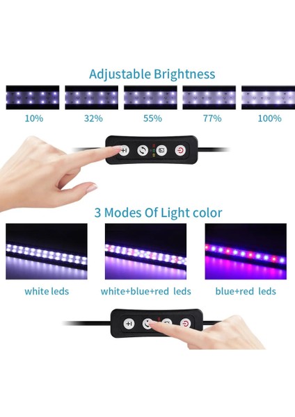 SZD-D600 Stili Akvaryum Lambası Akvaryum Işığı Ayarlanabilir Parlaklık Üç Çeşit Aydınlatma Efekti Ayarı Balık Tankı Işık Zamanlaması Akvaryum (Yurt Dışından) modelleri