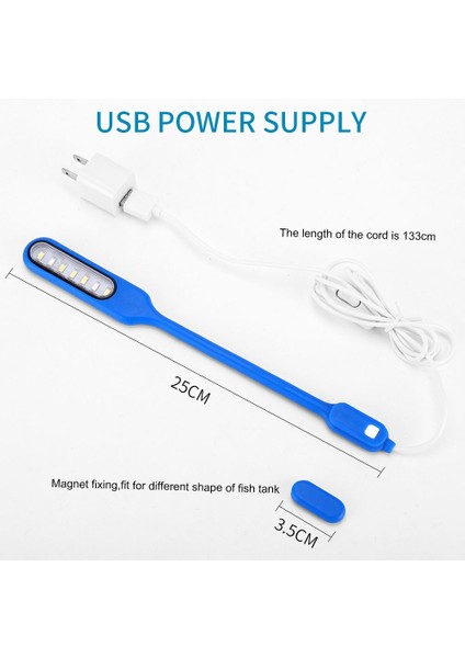 G01-MAVI Tarzı Ince LED Akvaryum Işıkları Akvaryum Lambası Manyetik Sabitleme Parlak Klip USB 360 Derece Dönebilen 3W Bitki Balık Tankı Aydınlatma Için Büyümek (Yurt Dışından) indirimleri
