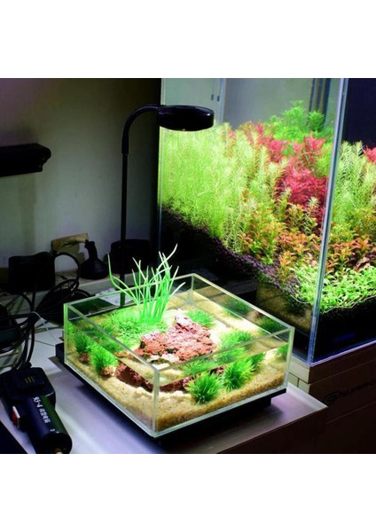 5W Tarzı USB Powered Süper Beyaz Balık Tankı LED Spot Ev Minyatür Peyzaj Bitki Sucul LED Işık Akvaryum Işığı Ahşap Tahta ile (Yurt Dışından) modelleri