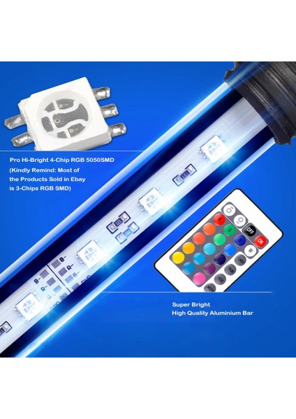 Ab Tak 38CM Stili Ab Tak Akvaryum Balık Tankı LED Işık Rgb Renkli Sualtı Dalgıç Işık Çubuğu Uzaktan Kumandalı Su Geçirmez Md Su Lambası (Yurt Dışından) indirimleri
