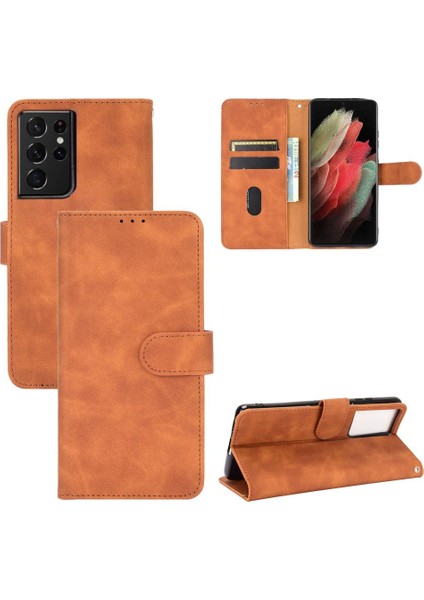 Kart Tutucu Flip ile Samsung Galaxy S21 Ultra Koruyucu Kapak Için Kılıf (Yurt Dışından) modelleri