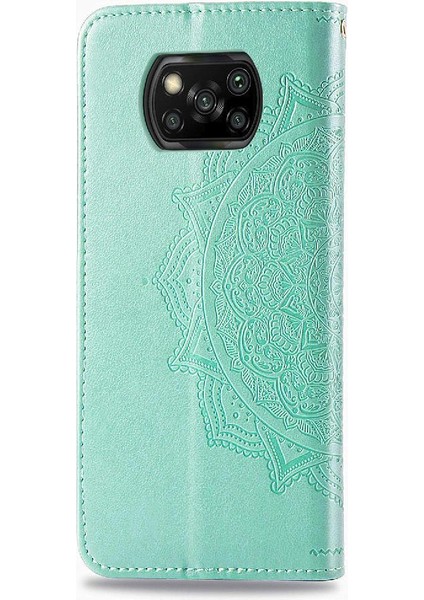 Xiaomi Poco X3 Nfc Darbeye Deri Kılıf Zarif Desen (Yurt Dışından)