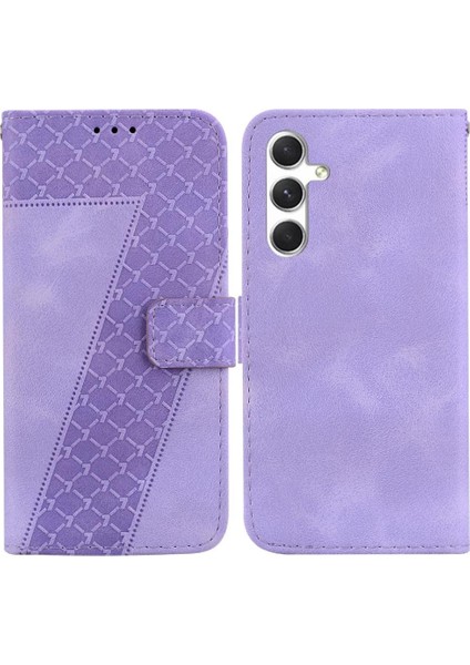 Samsung Galaxy S24 5g Için Kılıf Cüzdan Pu Deri Flip Folio Kapak Kabartmalı (Yurt Dışından)
