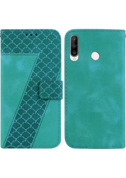 Huawei P30 Lite Için Kılıf Cüzdan Kart Yuvası Fonksiyonu Pu Deri Flip Folio (Yurt Dışından)