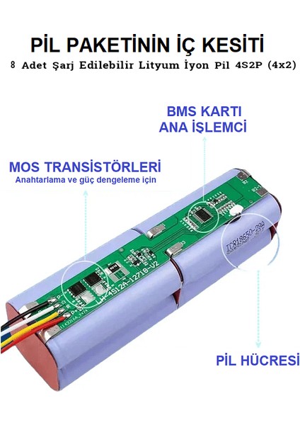 Neabot Nomo Q11 Uyumlu Robot Süpürge Yedek Pili 5200MAH Lityum Iyon Pil ve Batarya Paketi