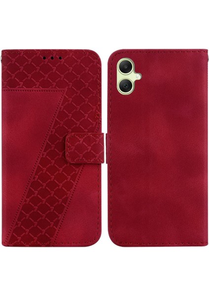Samsung Galaxy A05 Kabartmalı Desen Pu Deri Flip Folio Kapak (Yurt Dışından)