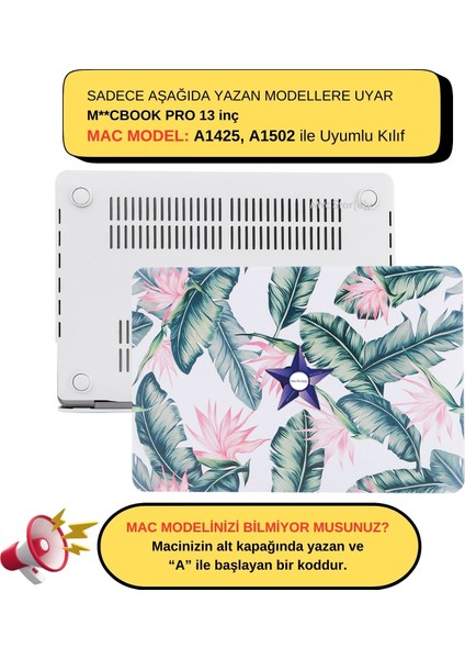 Macbook Pro Kılıf 13 inç Flower02 (Eski HDMI'lı Model 2012-2015) A1425 A1502 ile Uyumlu