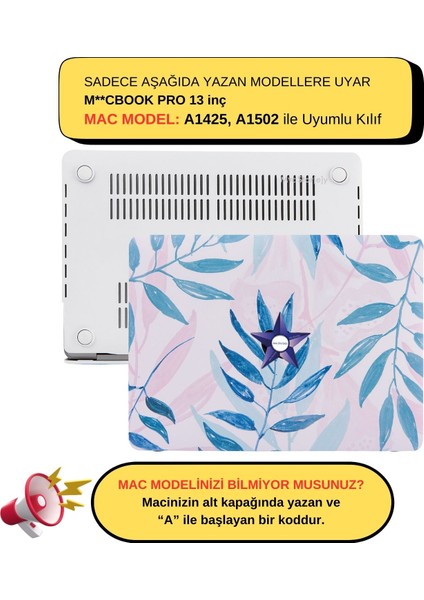 Macbook Pro Kılıf 13 inç Flower02 (Eski HDMI'lı Model 2012-2015) A1425 A1502 ile Uyumlu