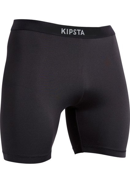 Kipsta Yetişkin Siyah Taytlı Şort - Keepcomfort 100 - Futbol