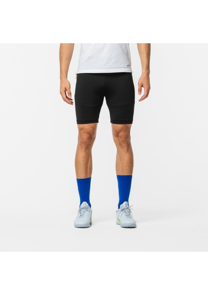 Kipsta Yetişkin Siyah Taytlı Şort - Keepcomfort 100 - Futbol indirimleri