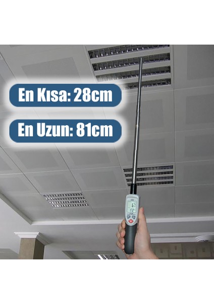 DT-1880 Kızgın Tel Hava Hızı Ölçer Anemometre (Kayıt Özellikli)