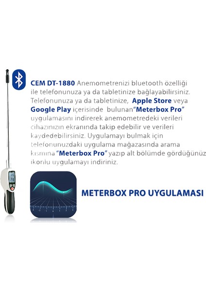 DT-1880 Kızgın Tel Hava Hızı Ölçer Anemometre (Kayıt Özellikli)