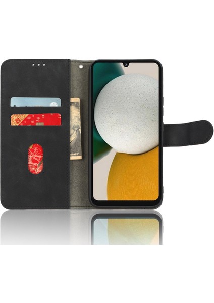 Samsung Galaxy A34 Için 5g Şok Geçirmez Telefon Kasası Cilt Dokunuşu Cep Telefonu Kapağı Hissi Bilekle Stant Cüzdanı (Yurt Dışından)