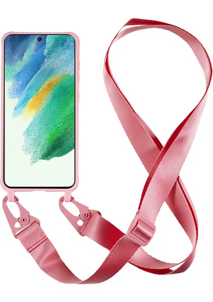 Samsung Galaxy S21 Fe 5g Yumuşak Tpu Mat Telefon Kılıfı Geniş Kordon-Pembe ile Drop Önleme Kapağı (Yurt Dışından) fiyatları