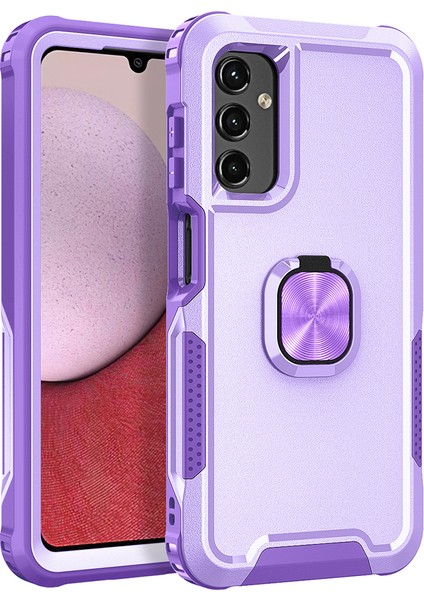 Samsung Galaxy A54 Için 5g Rotatable Ring Kickstand Telefon Kılıfı Pc+Silikon Anti-Çizelge Kapak Light Mor (Yurt Dışından)