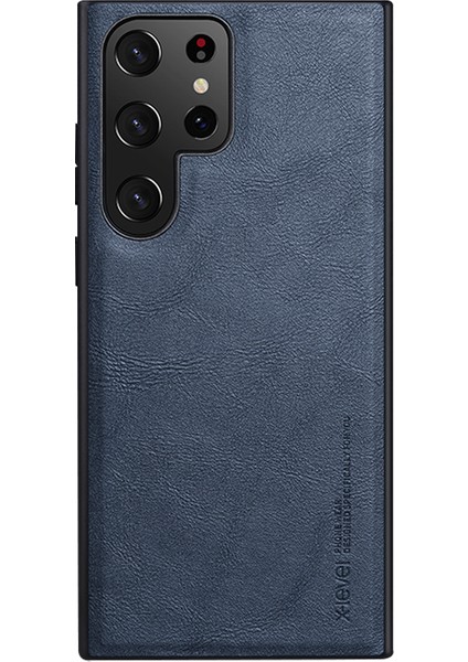 Samsung Galaxy S23 Ultra Için X-Level Telefon Kılıfı, Bojue-3 Serisi Pu Deri Kaplamalı Tpu Arka Kapak-Mavi (Yurt Dışından)
