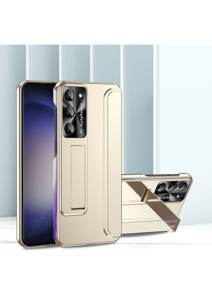 Samsung Galaxy S23 Için Ultra Elektrokaplama Telefon Kılıfı Sabit Pc Gizli Kickstand Back Cover-Champagne Altın (Yurt Dışından) fiyatları