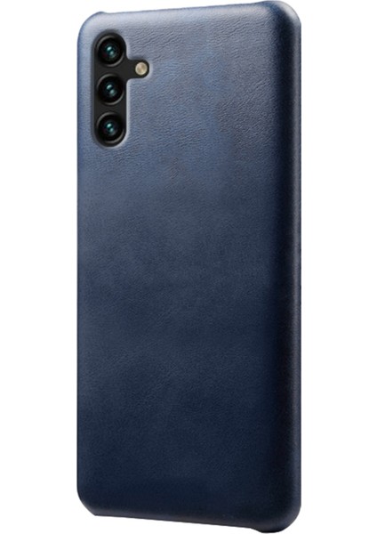 Samsung Galaxy A54 5g Için Koruyucu Telefon Kapağı, Buzağı Dokulu Pu Deri Kaplamalı Pc Cep Telefon Vaka Mavisi (Yurt Dışından)