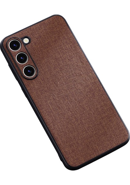 Samsung Galaxy S23+ Bez Doku Tpu Arka Kapak Önleme Karşıtı Cep Telefonu Vaka-Kahverengi (Yurt Dışından)