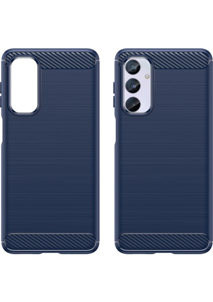 Samsung Galaxy Için Fırçalı Kabuk M54 5G/F54 5g Karbon Fiber Doku Telefon Kılıf Telefon Tpu Kapak-Mavi (Yurt Dışından) fiyatları