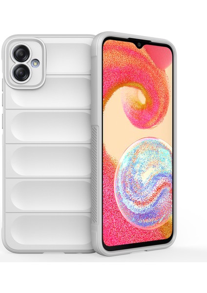 Samsung Galaxy A04E Için 4G/F04 4G/M04 4g Yumuşak Sağlam Arka Kapak Anti-Çizgiye Damalı Damla Koruyucu Telefon Koruyucu Koruma Beyaz (Yurt Dışından)