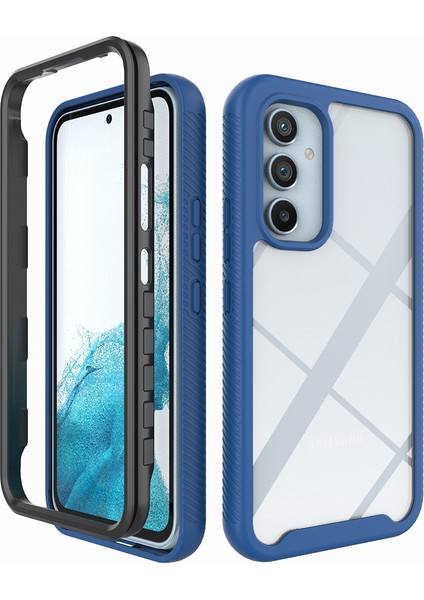 Samsung Galaxy A54 Için 5g 5g Çizik Geçirmez Sert Akrilik+Pc+Yumuşak Tpu Telefon Kasası Geri Kapak-Dark Mavi Temiz (Yurt Dışından)