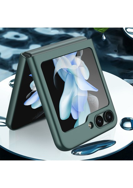 Samsung Galaxy Z Flip5 Için Gkk 5g Şok Geçirmez Kılıf Ultra Ince Sert Pc Telefon Kapak Yeşil (Yurt Dışından)