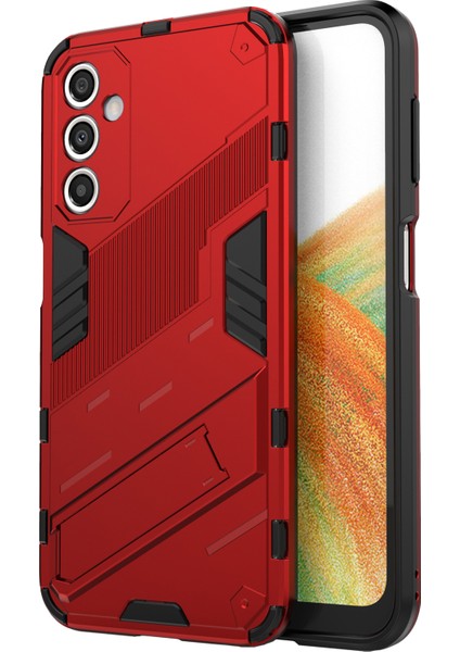 Samsung Galaxy A24 4g Kickstand Tpu+Pc Koruyucu Cep Telefonu Kapak-Kırmızı (Yurt Dışından)