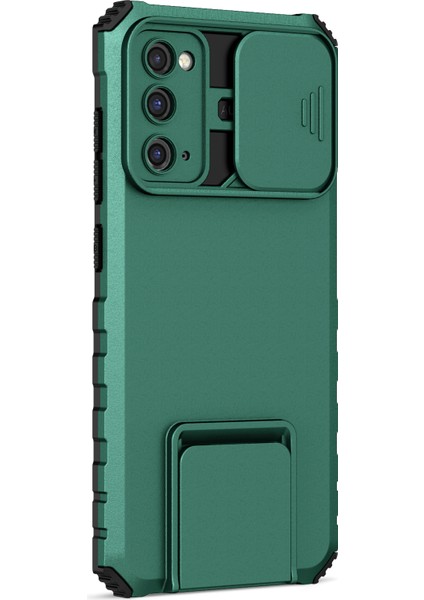 Samsung Galaxy S20 Fe 4g/fe 5g/lite/fe 2022 Slayt Kamera Kapağı Arka Kapak Kickstand Pc+Tpu Telefon Kılıfı Yeşil (Yurt Dışından) fiyatları