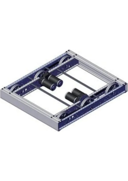 AM14U5 - 6 Tekerlek Düşürme Robot Tahrik - Wheel Drop Center Robot Drive Base Frc Gövde