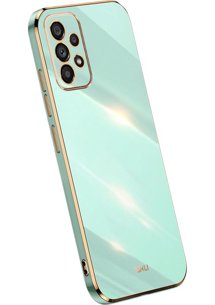 Samsung Galaxy A23 4G/A23 5g (Global Versiyon), Elektrokaplatma Altın Kenar Tpu Koruyucu Kapak-Cüzdan (Yurt Dışından)