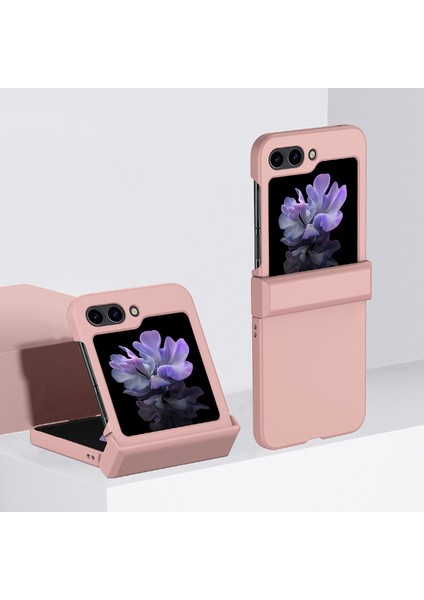 Samsung Galaxy Z Flip5 5g Hinde Koruma Telefon Kılıfı Sert Pc Cilt Touch Kapak Pembe (Yurt Dışından)