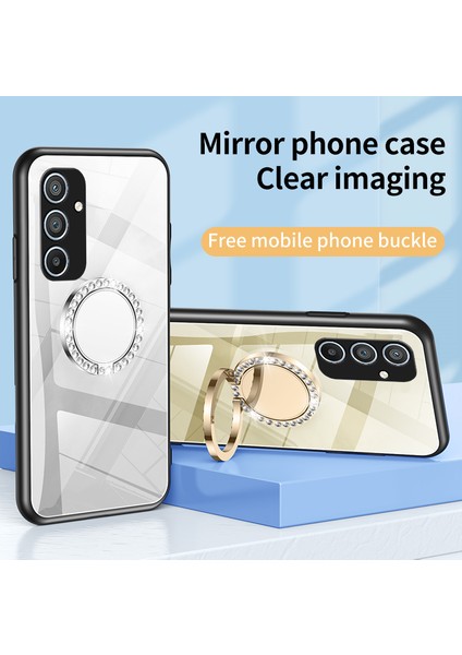 Samsung Galaxy A54 5g Makyaj Aynası Kasası Kickstand Tpu+Pc Anti-Çizelge Telefon Kapak Silver (Yurt Dışından)