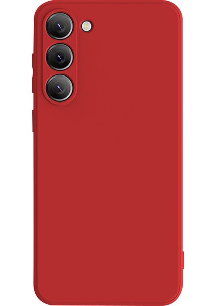 Samsung Galaxy S23+ Sıvı Silikon Doku Telefon Kapağı Yumuşak Tpu Koruyucu Kasa-Kırmızı (Yurt Dışından)