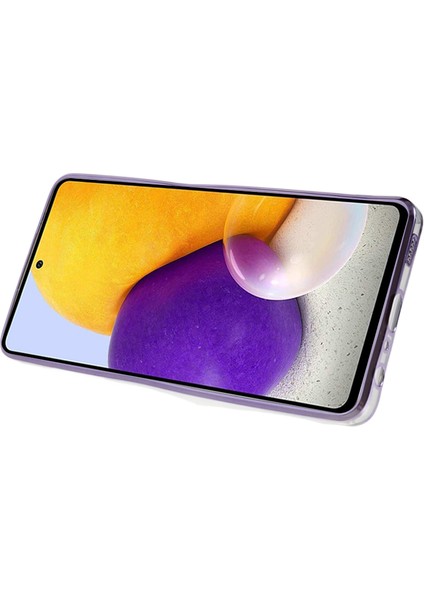 Samsung Galaxy A32 Için Kadem 5G/M32 5g Glitter Gradient Tpu Kasa Kickstand-Spurple ile Rhinestone Çiçek Kapağı (Yurt Dışından)