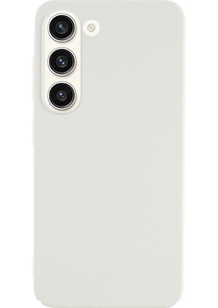 Samsung Galaxy S23 Mat Sabit Pc Telefon Kılıfı Çekmeye Dayanıklı Telefon Kapak-Beyaz (Yurt Dışından)