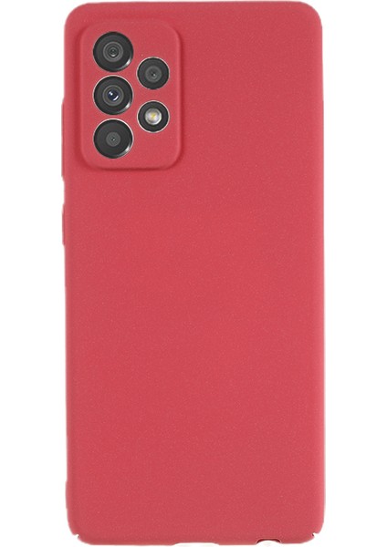 Samsung Galaxy A52 4G/5G/A52S 5g Sert Pc Mat Telefon Kılıfı Anti-Çizgi Anti Cep Telefonu Kapak Kırmızısı (Yurt Dışından)