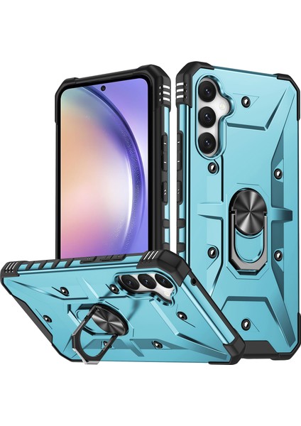 Samsung Galaxy A54 5g Pc+Tpu Bırak Koruyucu Kapak Yüzüğü Kickstand Cep Telefonu Baby Blue (Yurt Dışından)